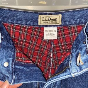 LL Bean vintage flannel lined straight leg jeans
